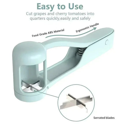 Tomato & Cherry Grape Slicer, Fruit Splitter Cutter, Small Kitchen Gadget for Salad & Baby Food