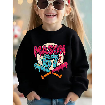 Children's Six Seven 67 Brainrot Crew Neck Hoodies Funny Sweatshirts for Boys Girls Unisex Hoody Manga Kids Streetwear Clothes