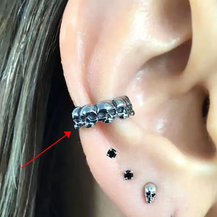 Kiss Jewelry Punk Sword Gothic Kinitial Piercing Earrings for Woman Men Gothic Crystal Ear Jacket Stud Earrings Jewelry