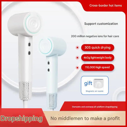 2025 New Professional Negative Ion Hair Dryer with Temperature Control and Hot & Cold Air for Powerful and Gentle Hair Care