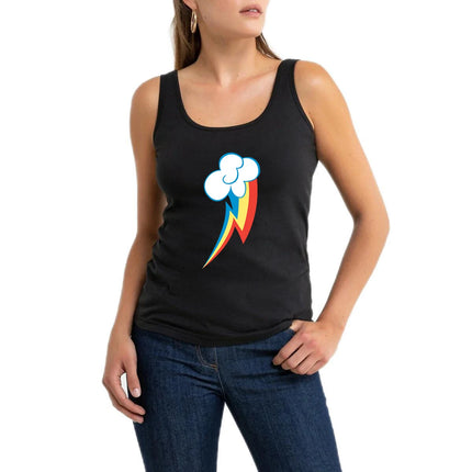 Rainbow Dash Graphics Cutie Sexy Tank Tops Street Fashion Funny Rock Sleeveless Tee Shirt Girl's Cotton Sports Fitness Camisole