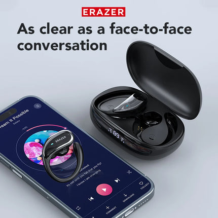 ERAZER Xt80 True Wireless Headphone Bt Gaming Earbuds Bluetooth 5.3 Earphones Sport Headphones With Charging Case Button Control