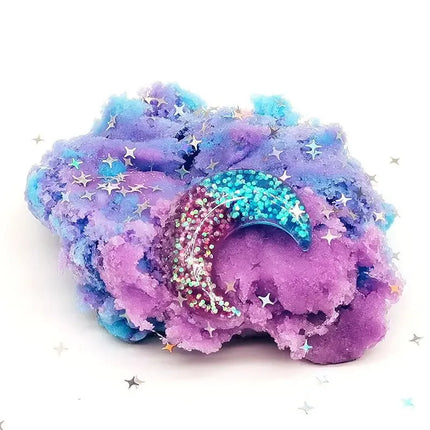 60ml DIY Moon Snowflake Butter Clay Kit-Non-Sediment Slime, Decompression Activity Playset, Fluffy Mud Toy