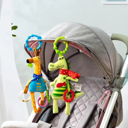 New Soft Giraffe Infant Crib Bed Stroller Baby Rattles For Newborns Car Seat Early Education Development Handle Toys Gifts