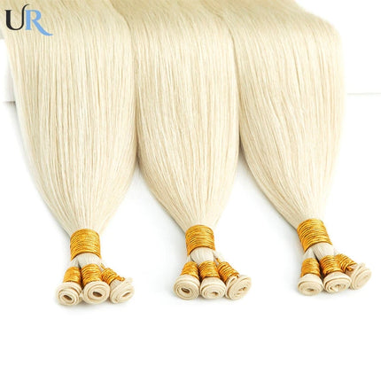 Genius Weft 100% Natural Human Hair Weft Straight Invisible Hair Extensions For Women 100G Double Drawn Hairpiece Hair Bundles