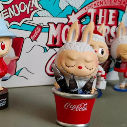 Genuine POPMART Labubu Coca Cola Series Blind Box Kawaii Anime Figure Desktop Decoration Mystery Box  Cute Girls Birthday Gifts