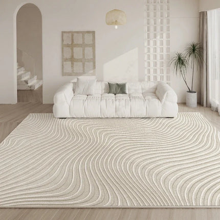 French Cream Washable Home Carpet Light Luxury Large Area Living Room Decorative Carpets Thickened Antifouling No Slip Rug 러그