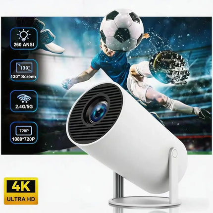 FOCABO Projector HY300 Pro 4K Android 11 Dual Wifi6 260ANSI Allwinner H713 BT5.0 1080P 1280*720P Home Cinema Outdoor Projetor