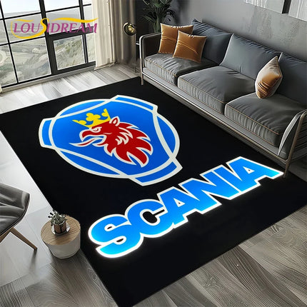 2025 New 3D S-Scania Top Class Truck Lorry Cartoon Rug Carpet for Living Room Bedroom Home Decor, Floor Mat Non-slip Sofa Doormat