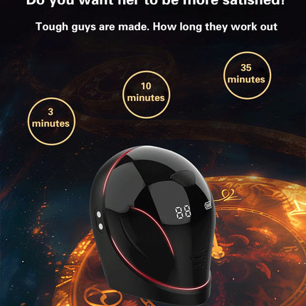 Adjustable Penis Enlargerment Trainer Vibrator Masturbators for Men 10 Vibration Modes Glans Stimulater Massager Adult Sex Toys