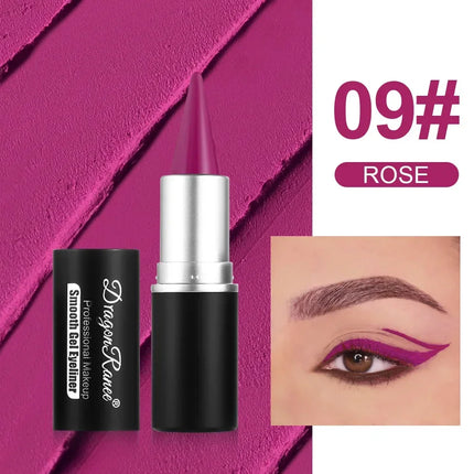 Matte Eyeliner Cream Texture Eyeliner Easy Coloring Sweat Proof High Pier Pencil Long Lasting Black White Green Eye Liner Makeup