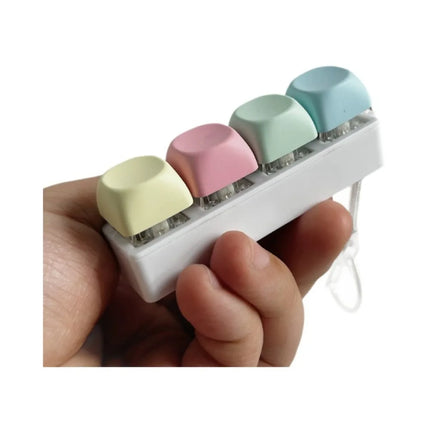 Relaxing 4/9 Keys Finger Keyboard Keycap Key Button Decompression Toy Stress Relief Gadget Pinch Toy Adult