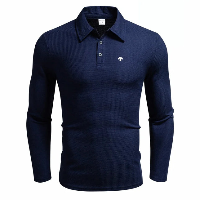 Fashionable embroidered polo shirt sports brand long sleeved men's top autumn new comfortable breathable casual high-end T-shirt