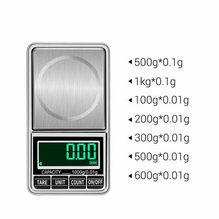Portable Digital Scale Gold Jewelry Scale Mini Pocket Digital Scale Professional Accurate Electronic Scale Precision Balance