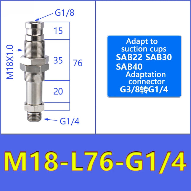 SAB Series Vacuum Suction Cups SAB22/30/40/50 Manipulator Corrugated Sucker Strong Force Nitrile Rubber Industrial Accessories