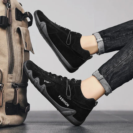 Ankle Boots For Men 2025 Spring Man Casual Sneakers Non Slip Khaki Work Mens Shoe Short Boots Loafers Lace Up Zapatillas Hombre