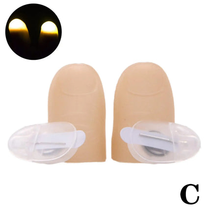 Magic Thumb Lightup Trick Set Finger Lamp 1 Pair Fake Finger Prank Toy Tool Easy Illusion Anyone Can Do It