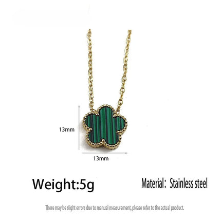 Fashlonable Womens Flve Leaf Flower Gold Plated Pendant Necklace For Women Temperament Llght Luxury Hlgh Quallty Clavicle Chain