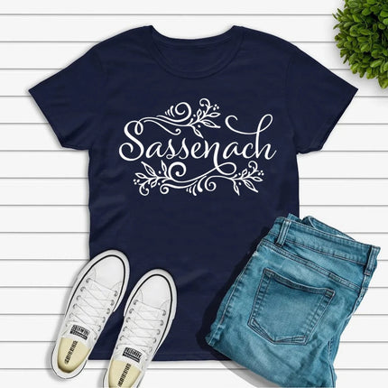 Sassenach Shirt Outlander Book Series T-Shirt Claire Jamie Fraser Shirts Outlander TV Shows Inspired Tee Vintage Tops