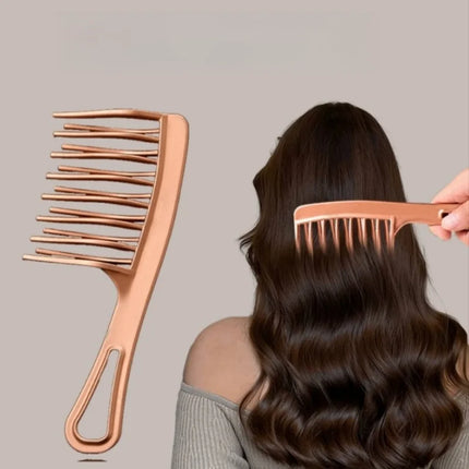 Double row big tooth comb wide tooth ladies special perm curly plastic large fluffy long hair styling comb