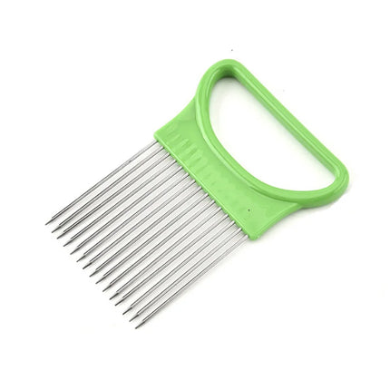 1/4PC Stainless Steel Onion Needle Onion Fork Vegetables Fruit Slicer Tomato Cutter Cutting Safe Holder Kitchen Accessories Tool