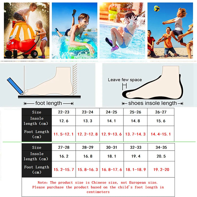 2024 New Children Beach Shoes Water Socks Boys And Girls Home Shoes Baby Indoor Socks Cartoon Unicorn Kids Slippers