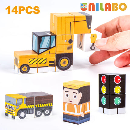 Light-Up Magnetic Building Blocks 137 Pieces - Halloween STEM Educational Toy