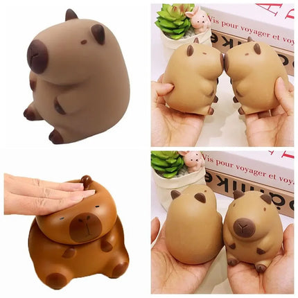 Capybara Slow Rebound  Squeeze Toy Kawaii Brown Squeeze Toys Cartoon Capybara Stress Relief Decompression Toys for Kid Best Gift