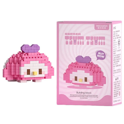 99 style SANRIO Hello Kitty Building Blocks Cartoon Figures Kuromi Bricks My Melody Children's Assembly Toys Cinnamoroll Gift