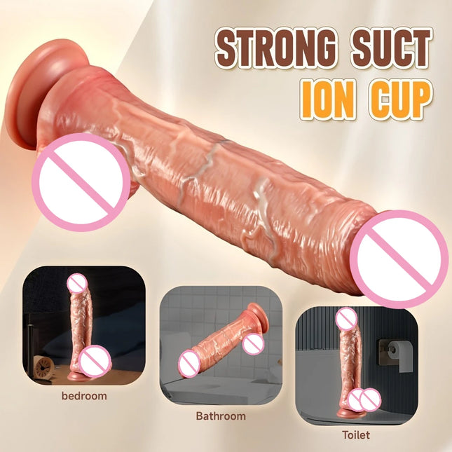 Realistic Food Grade Silicone Dildo G-Spot Vaginal Anal Massager Masturbators Big Thick Penis Adult Sex Toy Cock Dick Penetration