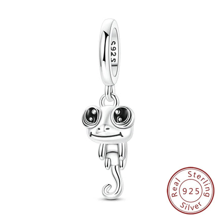 Original 925 Sterling Silver Charms Beads Crown Football Trophy Carp Cat Charms Fit Bracelet Bangle Necklace Woman Jewelry Gift