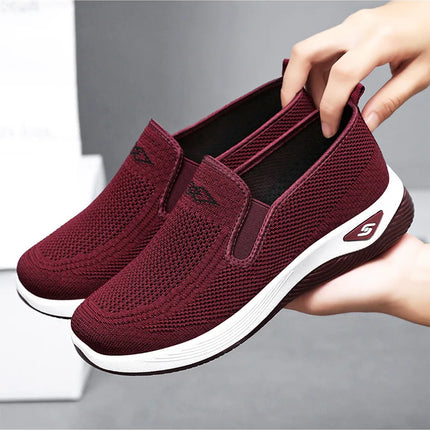 Women Casual Sports Shoes Breathable Lightweight Sneakers Anti-slip Flats Outdoor Running Walking Shoes Female Vulcanized Shoes