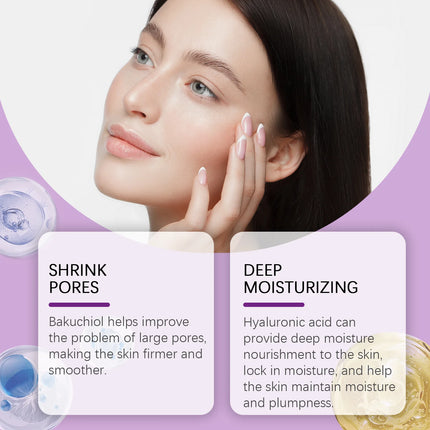 West Month Bakuchiol Serum Pore Remover Anti Sagging Smooth Skin Firming Deep Hydration Refreshing Hyaluronic Acid Face Serum