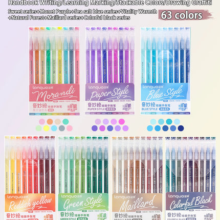 Languo 27-207 Colors Of One Set Drawing Handbook Pens Student DIY Graffiti Multi-Color Gel Pen Writing Marker Stationery