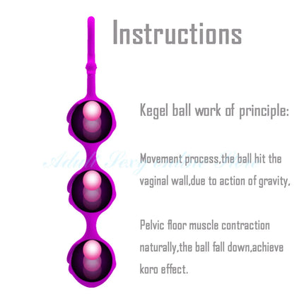 Silicone 3 Smart Kegel Egg Ben Wa Ball Vagina Tighten Exercise Geisha Sex Toys for Women