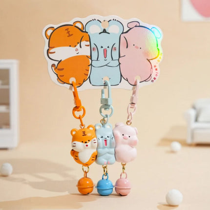 3 Pcs Set Charms Magnetic Magnetic Snap Keychain Resin Cartoon Keychain Sets Mini Backpack Charm Friends Gift