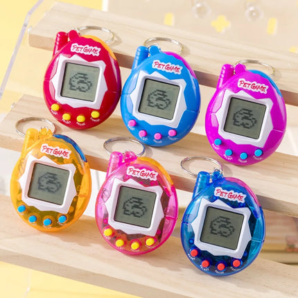 Transparent Case 168 in 1 Tamagotchi Pet Game, Nostalgic Pixel Virtual Cyber Digital Electronic Pet Toy, Mini Portable Funny