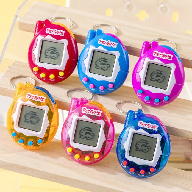 Transparent Case 168 in 1 Tamagotchi Pet Game, Nostalgic Pixel Virtual Cyber Digital Electronic Pet Toy, Mini Portable Funny
