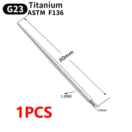 1/10PCS G23 Titanium Puncture Needle Guide Belly Lip Ear Eyebrow Tools Insertion Pin Taper Piercing Stretching Tool Accessory