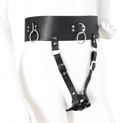 Leather Strap on Bdsm Bondage AV Vibrator Magic Wand Holder Belt Attachment Accessory fits Hitachi
