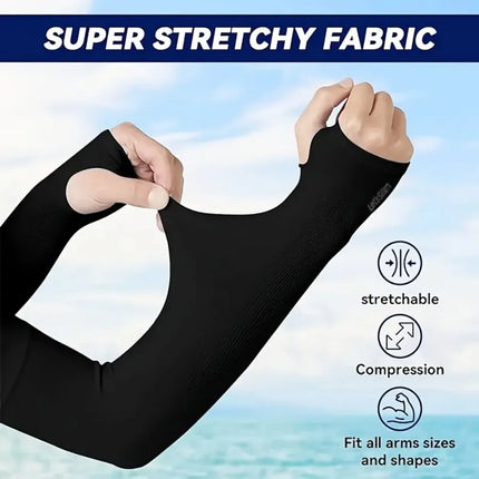 4 Pairs Summer Ice Silk Sun Protection Ice Sleeve Unisex Fashion Outdoor Sports Cycling Driving Sun Protection Arm Sleeve