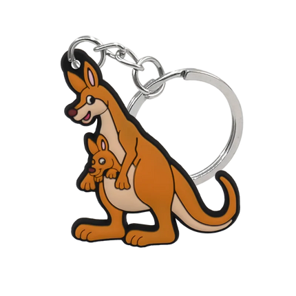 1PCS Animal Keychains Cute Black Cat Dach Dog Funny Style Duck Keyring Keychain for Bag Car key Accessories Kids Favor Key Decor