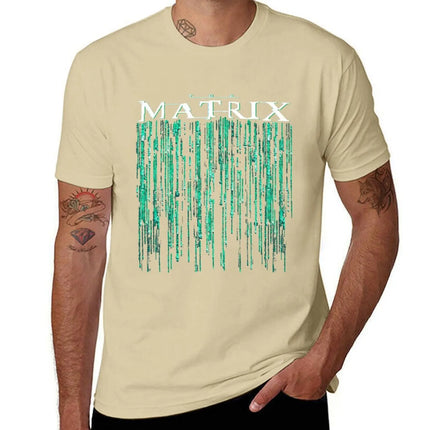 The Matrix Movie Code Logo T-Shirt heavyweights summer clothes summer tops funnys mens graphic t-shirts pack