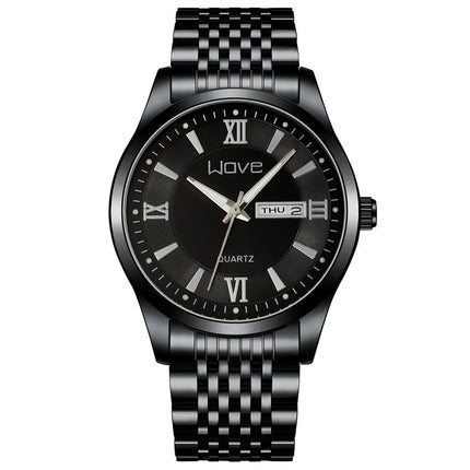 UTHAI Men's Watch High End Calendar Luminous Steel Wristband Fashion Trend Classic Business Quartz Watch Clock Gift