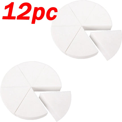60pcs Triangle Makeup Sponge Soft Fan Shaped Puff Liquid Foundation Concealer Cream Tool Detail Powder Puff Cosmetics Applicator