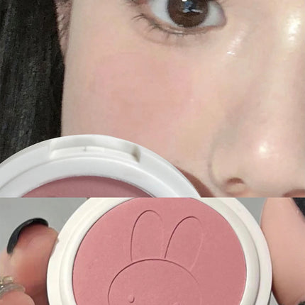 Monochrome Blush Palette Matte Peach Rouge Cute Bunny Rose Red Cheek Tint Blusher Powder Natural Face Contouring Shadow Makeup