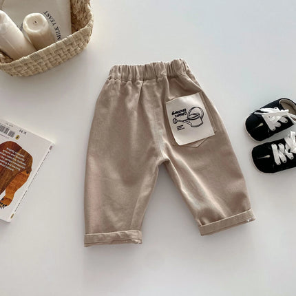 Spring Clothes Children's Pants Casual 0-5 Years Old Korean Soft Denim Children's Clothing Boys Fashion Striped Pants Infant