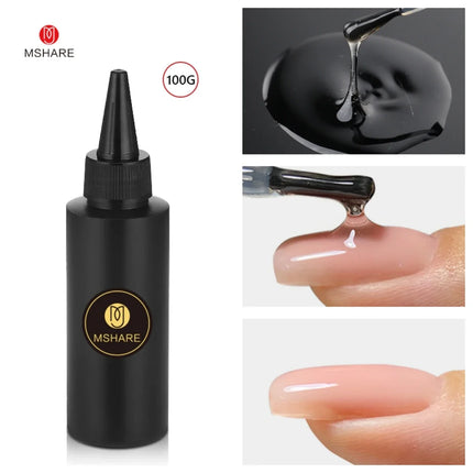 MSHARE 100ml Shiny Top Coat No Wipe Top Nail Gel for Gel Polish Semi-permanent Varnish No Sticker Hard Top Gel