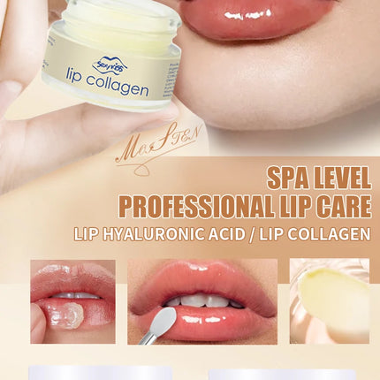 Hyaluronic acid collagen Sleep lip mask 20g deep hydration lasting moisturizing exfoliation day and night can be given as a gift