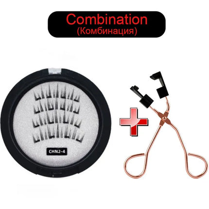 3D Magnetic False Eyelashes Reusable Magnetic Eyelashes With 4 Magnetic Lashes Natural Eyelash Extension Makeup Tools